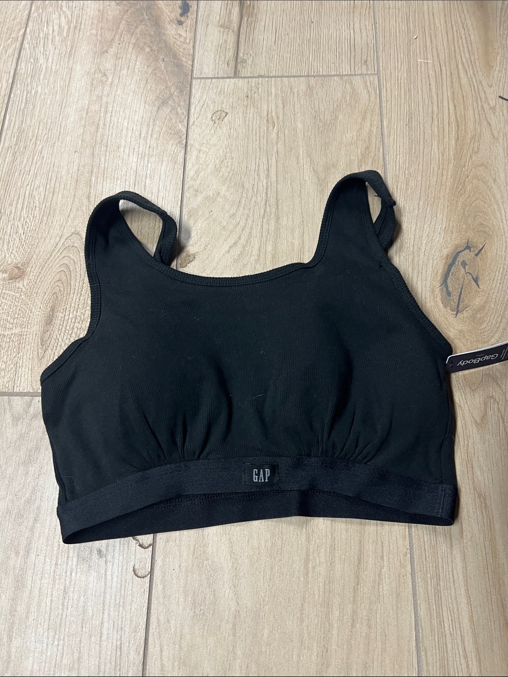 GAP Black Scoop Neck Seamless Bralette